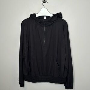 Rae Mode Hooded Quarter Zip Pullover with Front Pocket